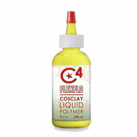 Cosclay Flexflo Deco Yellow 60 ml &ndash; vloeibare flexibele Cosclay voor coatings en gietdetails