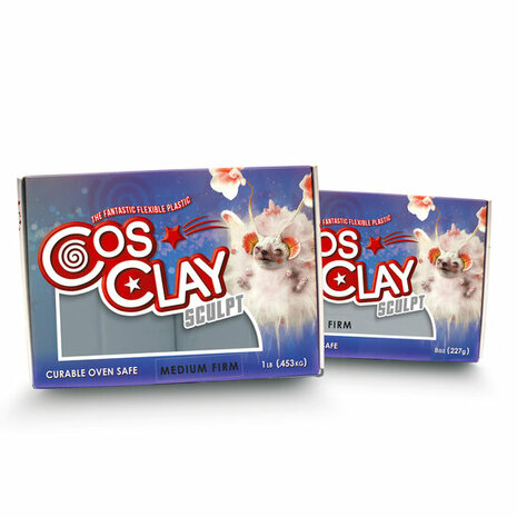 Cosclay SCULPT Gray Medium Firm 453 g &ndash; middengrijze flexibele sculpting polymeerklei