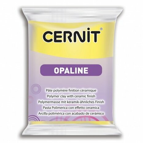 Cernit Opaline Primary Yellow 56 g &ndash; semi-transparante ovenhardende polymeerklei
