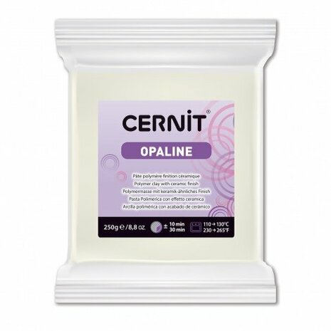 Cernit Opaline White 250 g &ndash; semi-transparante ovenhardende polymeerklei