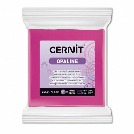 Cernit Opaline Magenta 250 g &ndash; semi-transparante ovenhardende polymeerklei