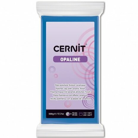 Cernit Opaline Blue 500 g &ndash; semi-transparante ovenhardende polymeerklei