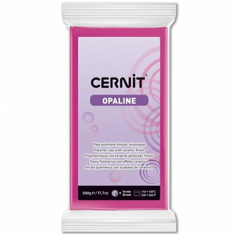 Cernit Opaline Magenta 500 g &ndash; semi-transparante ovenhardende polymeerklei