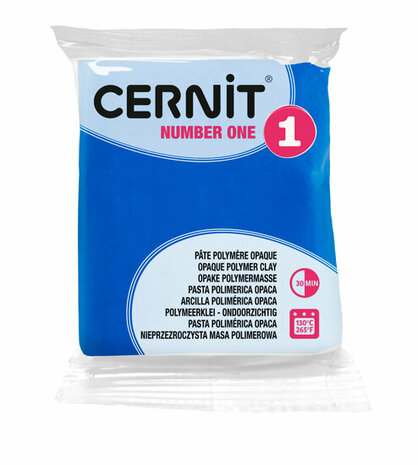 Cernit Number One Blue 56 g &ndash; dekkende ovenhardende polymeerklei