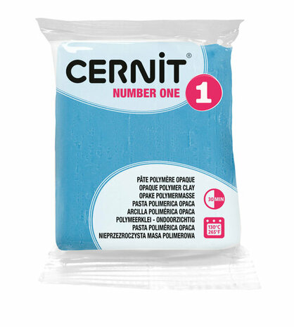 Cernit Number One Sky Blue 56 g &ndash; dekkende ovenhardende polymeerklei