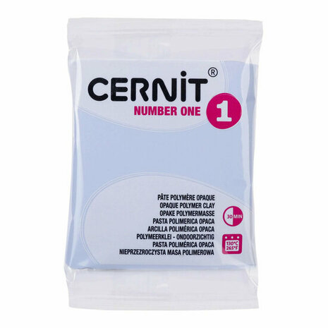 Cernit Number One Pastel Blue 56 g &ndash; dekkende ovenhardende polymeerklei