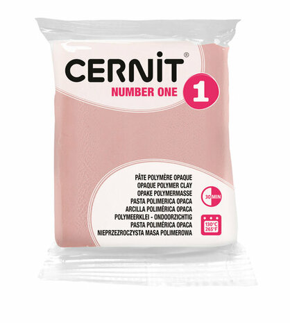 Cernit Number One Pink 56 g &ndash; dekkende ovenhardende polymeerklei