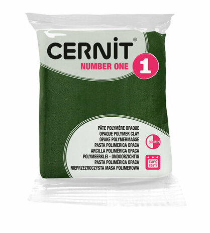 Cernit Number One Olive 56 g &ndash; dekkende ovenhardende polymeerklei