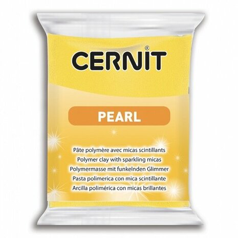Cernit Pearl Yellow 700 &ndash; 56 g &ndash; ovenhardende polymeerklei