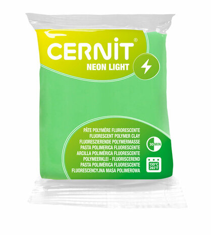 Cernit Neon Light Green 600 &ndash; 56 g &ndash; ovenhardende polymeerklei