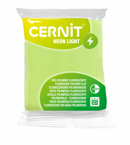 Cernit Neon Light Yellow 700 &ndash; 56 g &ndash; ovenhardende polymeerklei