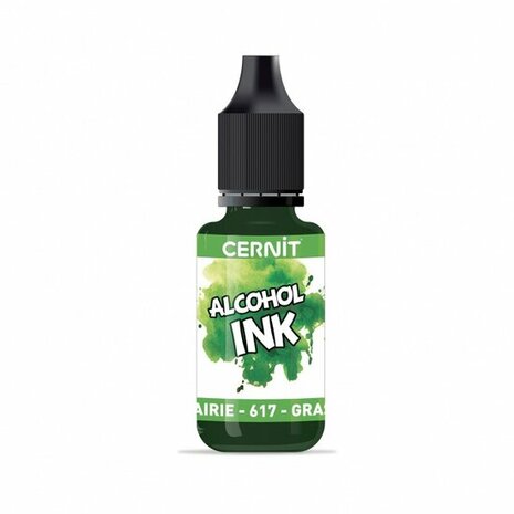 Cernit Alcohol Ink Foliage Green 617 &ndash; alcoholinkt 20 ml