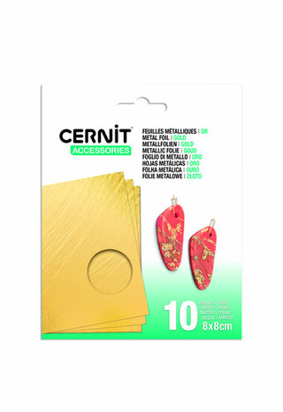 Cernit goudkleurige metallic folie &ndash; tien bladen