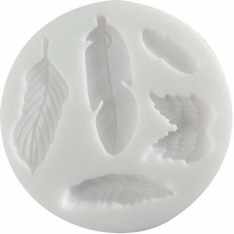 Cernit siliconenmal Feathers met veren
