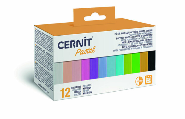 Cernit Pastel assortiment met twaalf mini-blokken