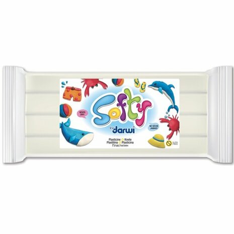 Darwi Softy Wit 500 g niet-drogende plasticine