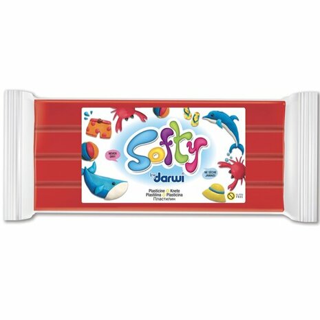 Darwi Softy Rood 500 g niet-drogende plasticine