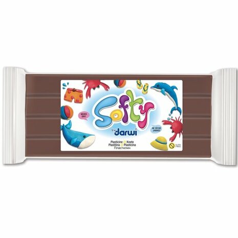 Darwi Softy Bruin 500 g niet-drogende plasticine