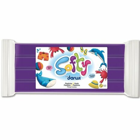 Darwi Softy Paars 500 g niet-drogende plasticine
