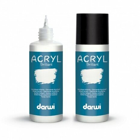 Darwi Acryl Glossy Wit 80 ml &ndash; glanzende acrylverf