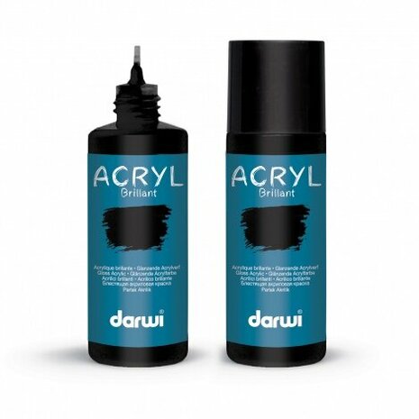Darwi Acryl Glossy Zwart 80 ml &ndash; glanzende acrylverf