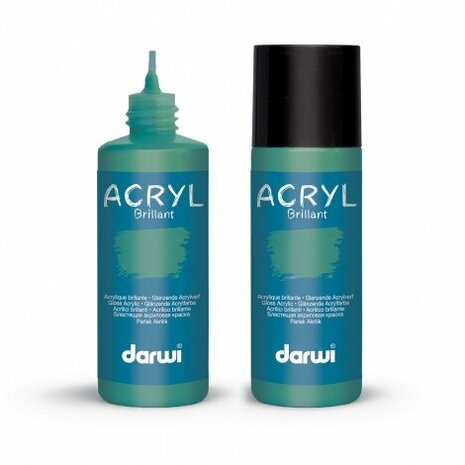 Darwi Acryl Glossy Donkergroen 80 ml &ndash; glanzende acrylverf