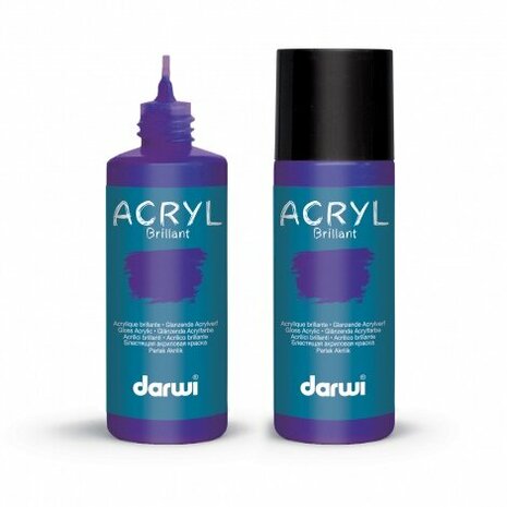 Darwi Acryl Glossy Violet 80 ml &ndash; glanzende acrylverf