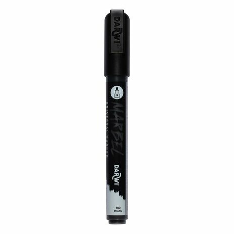 Darwi MARBEL Marker Black 4 mm, opaque acrylic marker with round tip