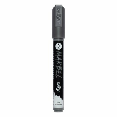 Darwi MARBEL Marker Anthracite 4 mm, opaque acrylic marker with round tip
