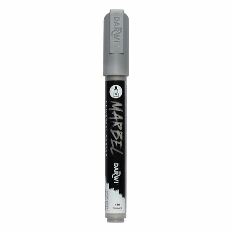 Darwi MARBEL Marker Cement Grey 4 mm, opaque acrylic marker with round tip