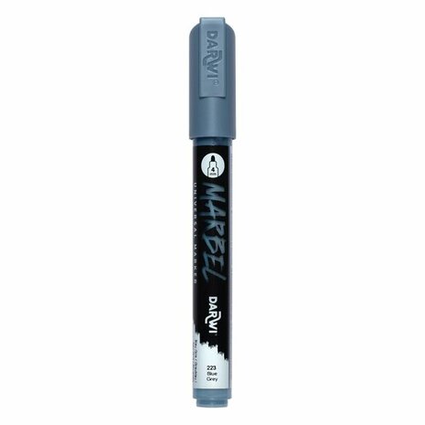 Darwi MARBEL Marker Blue Grey 4 mm, opaque acrylic marker with round tip
