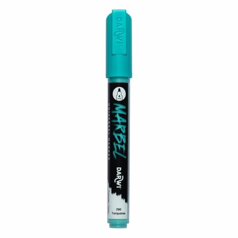 Darwi MARBEL Marker Turquoise 4 mm, opaque acrylic marker with round tip