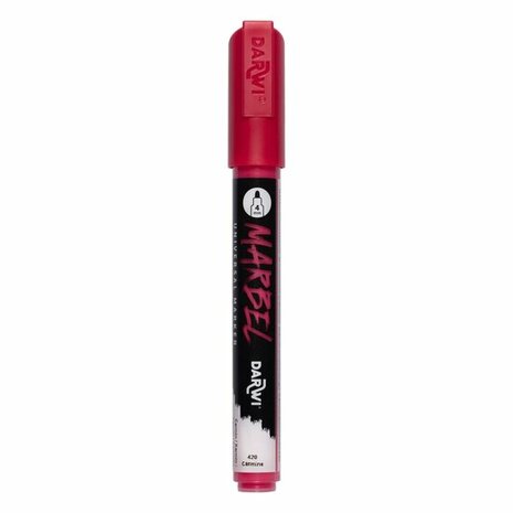Darwi MARBEL Marker Carmine 4 mm, opaque acrylic marker with round tip