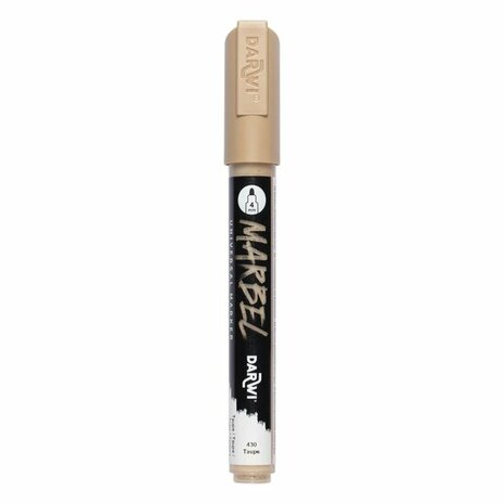 Darwi MARBEL Marker Taupe 4 mm, opaque acrylic marker with round tip