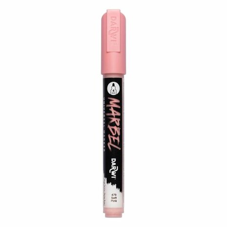 Darwi MARBEL Marker Soft Pink 4 mm, opaque acrylic marker with round tip
