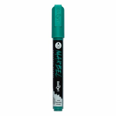 Darwi MARBEL Marker Peacock Green 4 mm, opaque acrylic marker with round tip