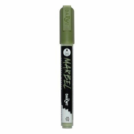 Darwi MARBEL Marker Clay Green 4 mm, opaque acrylic marker with round tip