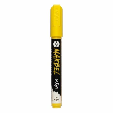 Darwi MARBEL Marker Sun Yellow 4 mm, opaque acrylic marker with round tip