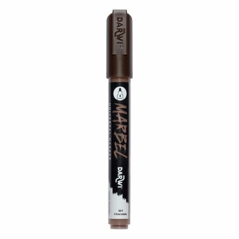 Darwi MARBEL Marker Chocolate Brown 4 mm, opaque acrylic marker with round tip