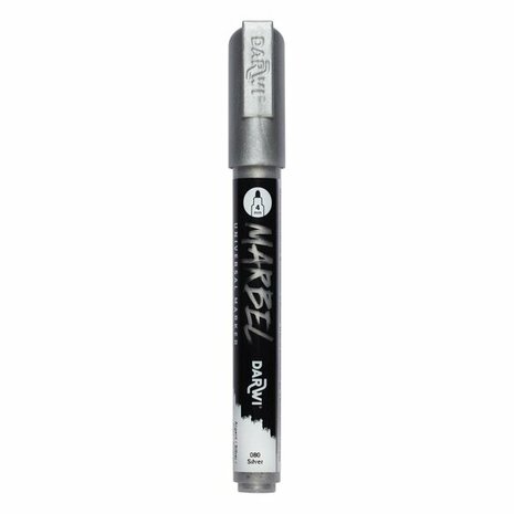 Darwi MARBEL Marker Silver 4 mm, opaque acrylic marker with round tip
