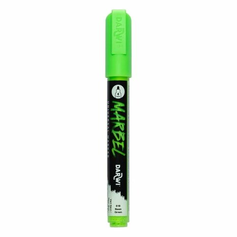 Darwi MARBEL Marker Neon Green 4 mm, opaque acrylic marker with round tip