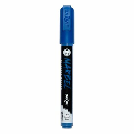Darwi MARBEL Marker Sapphire Blue 6 mm, opaque acrylic marker with chisel tip