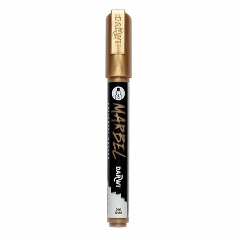 Darwi MARBEL Marker Gold 6 mm, opaque acrylic marker with chisel tip