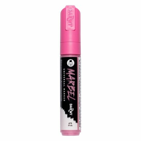 Darwi MARBEL Marker Pink 12 mm, opaque acrylic marker with broad bevel tip