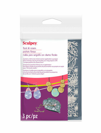 Sculpey Silk Screens - Florals &ndash; productfoto