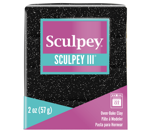 Sculpey III Black Glitter 57 g &ndash; productfoto