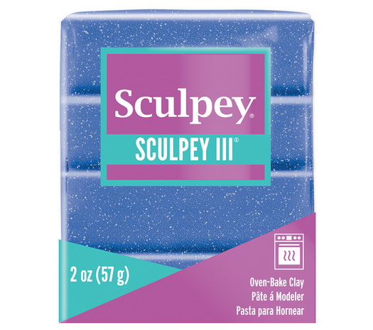 Sculpey III Blue Glitter 57 g &ndash; productfoto