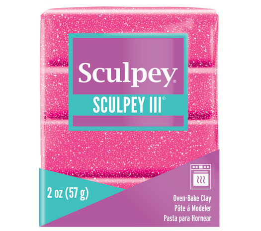 Sculpey III Pink Glitter 57 g &ndash; productfoto