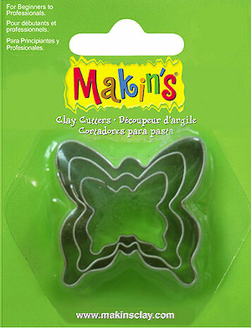 Makin's RVS-uitstekers Butterfly 3 PC Set &ndash; rvs-uitstekers 3-delig