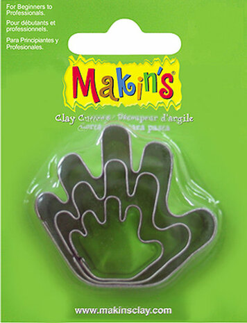 Makin's RVS-uitstekers Hand 3 PC Set &ndash; rvs-uitstekers 3-delig